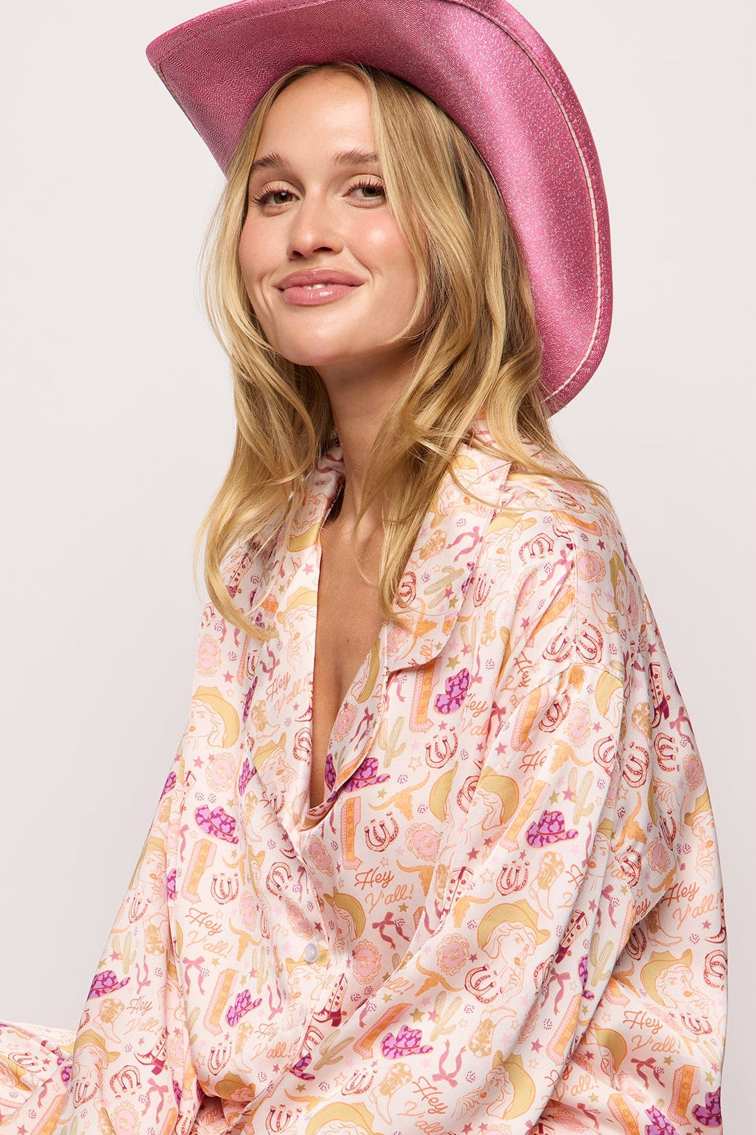 Disco Cowgirl Long Pajama Set