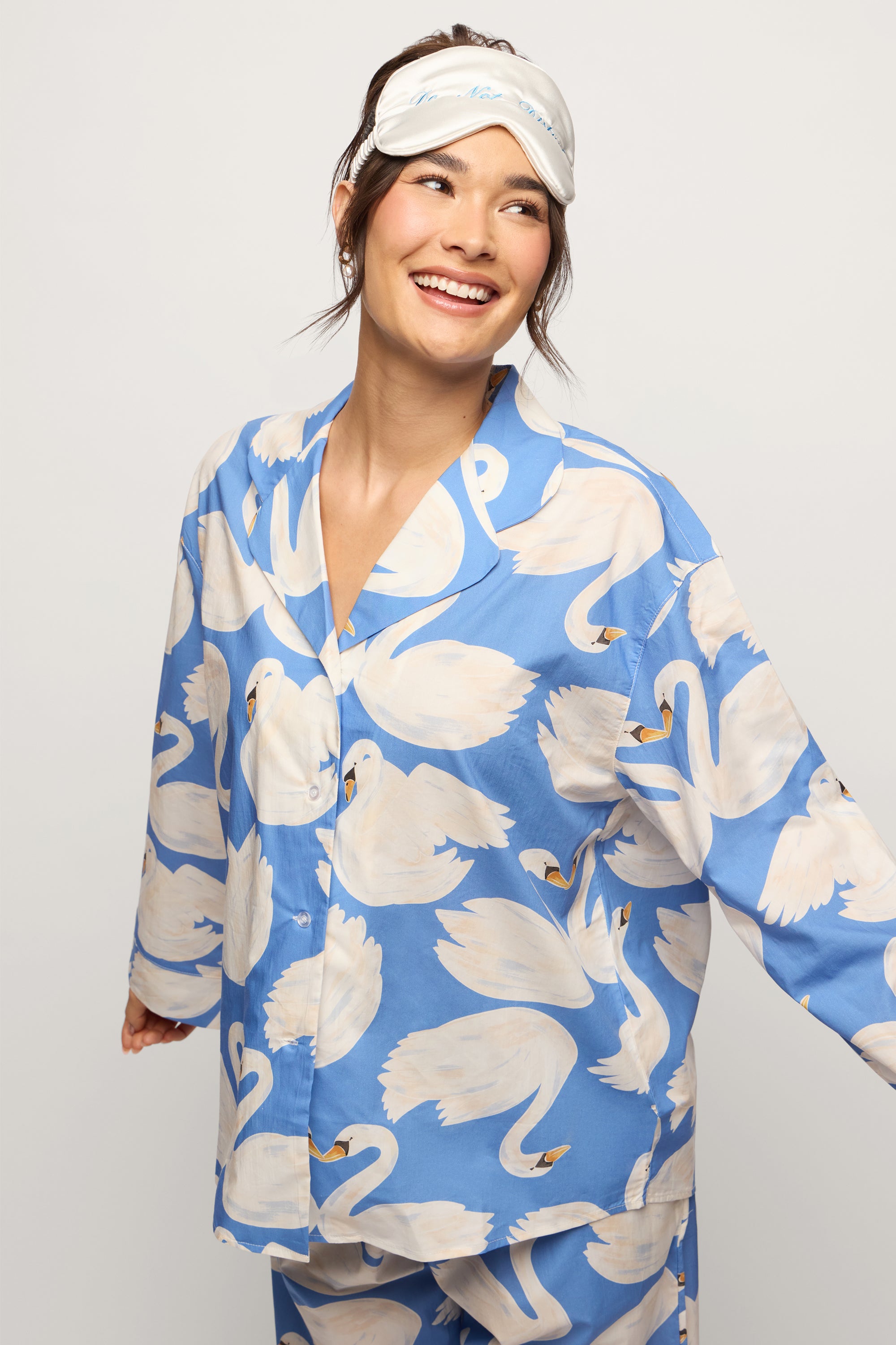 Swans Long Pajama Set